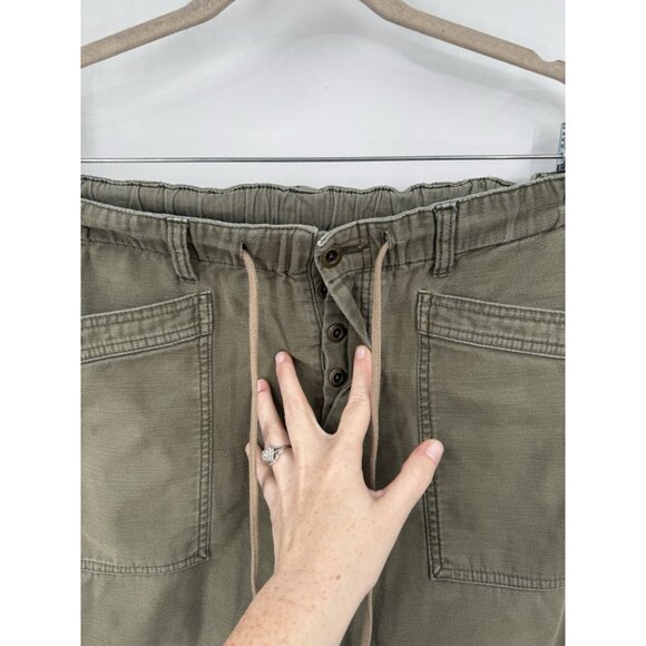 Free People Utility Drawstring Cargo Pants - Olive Small - Picture 7 of 9